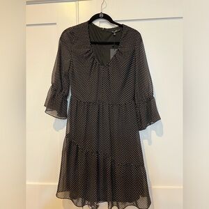 19 Cooper Black dress with light pink polka dots